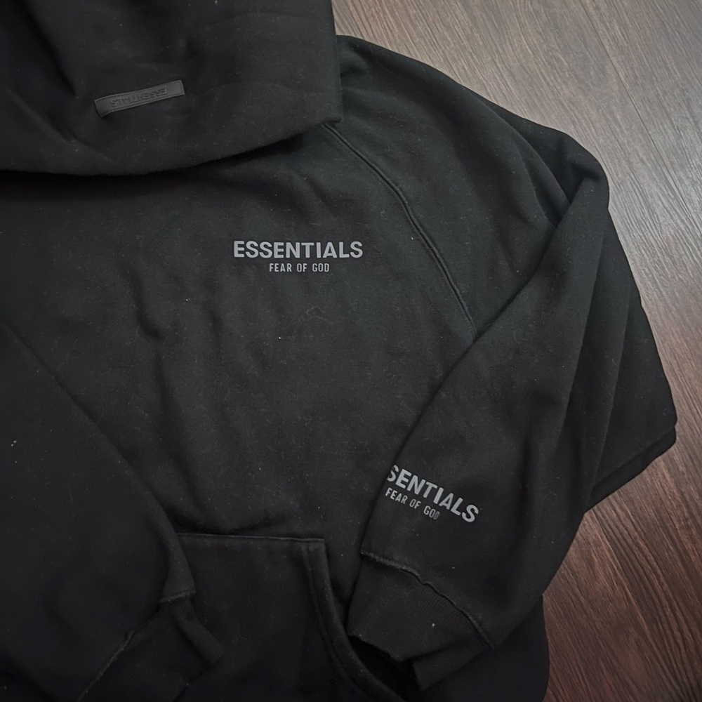 Black Essentials Hoodie